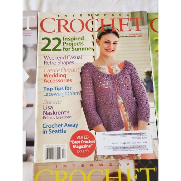 4 Interweave Crochet Magazines Complete 2009 Issues Fall Summer Winter Spring - Picture 5 of 11
